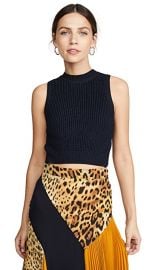 Cushnie Sleeveless Cropped Knit Top with V at Back at Shopbop